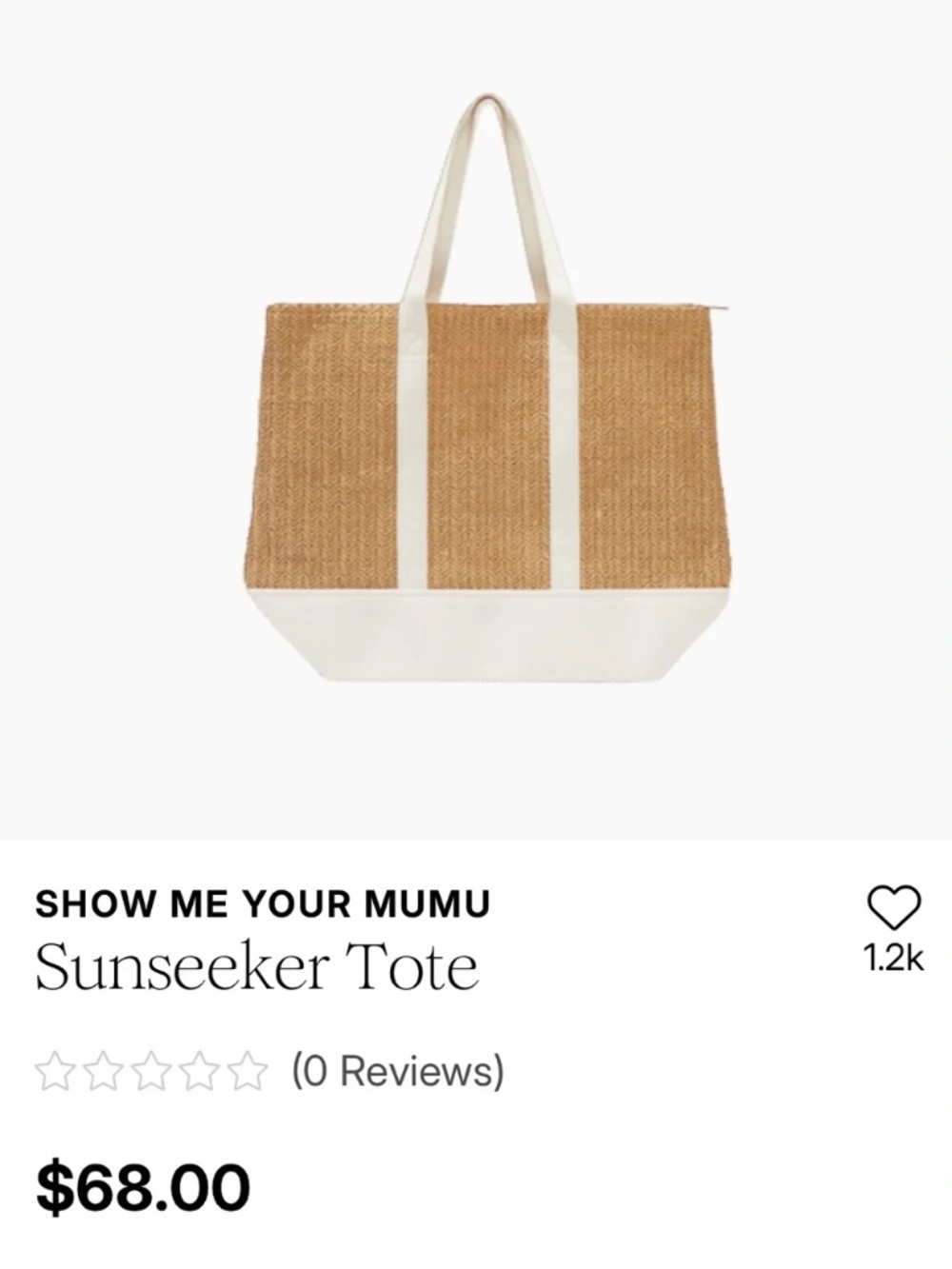 SHOW ME YOUR MUMU Large Sunseeker Tote